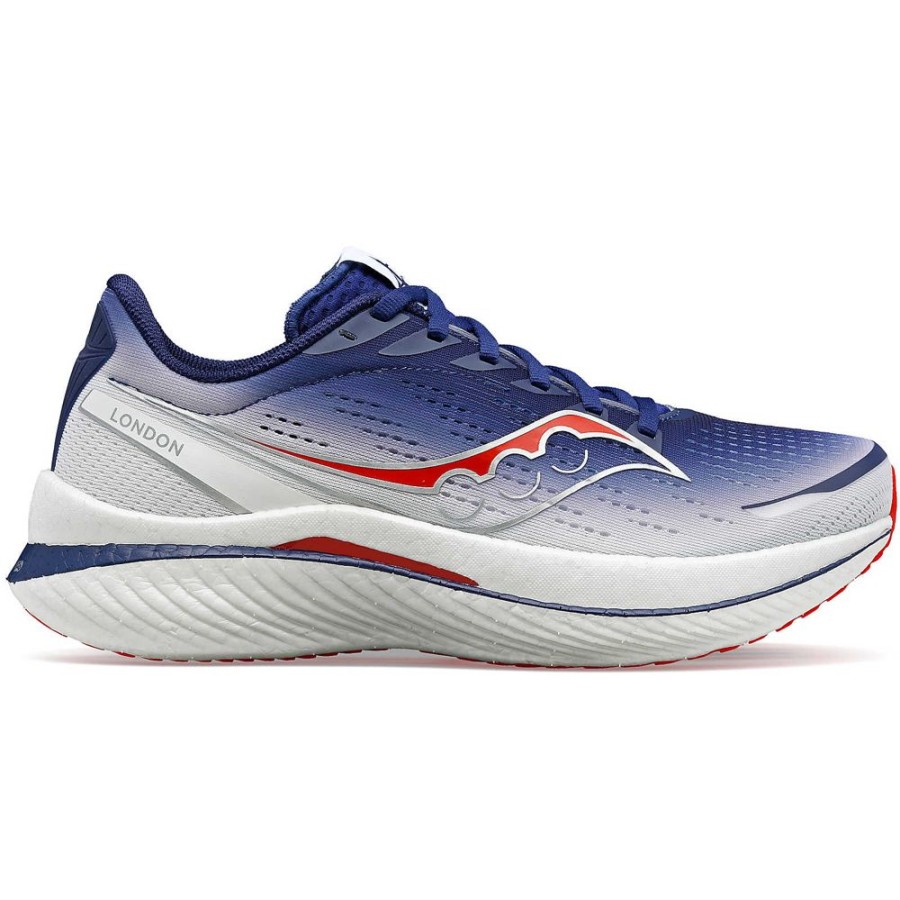 Men Saucony Running | Men'S London Endorphin Speed 3 Navy / White