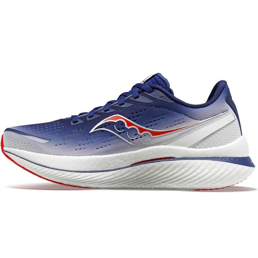 Men Saucony Running | Men'S London Endorphin Speed 3 Navy / White