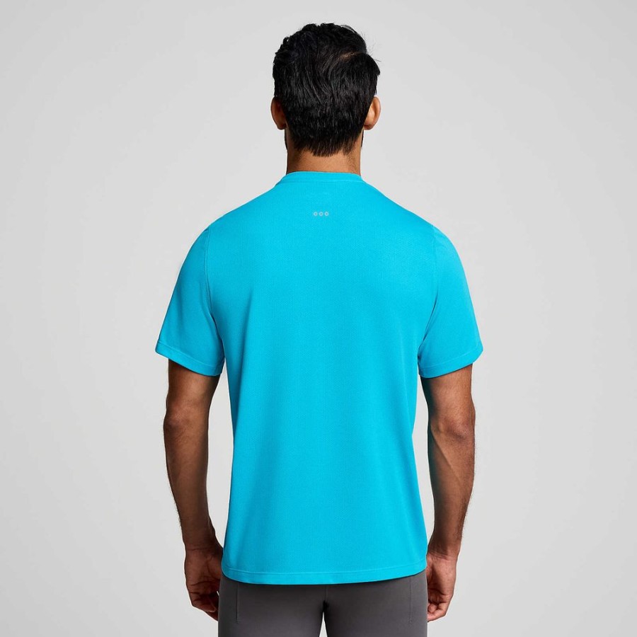 Men Saucony Tops | Men'S Stopwatch Short Sleeve Viziblue