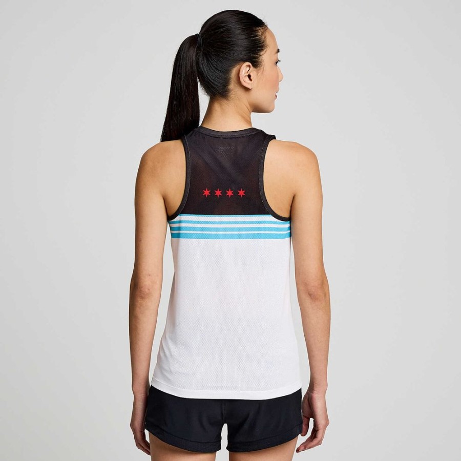 Women Saucony Tops | Women'S Chicago Stopwatch Singlet Chicago 2023