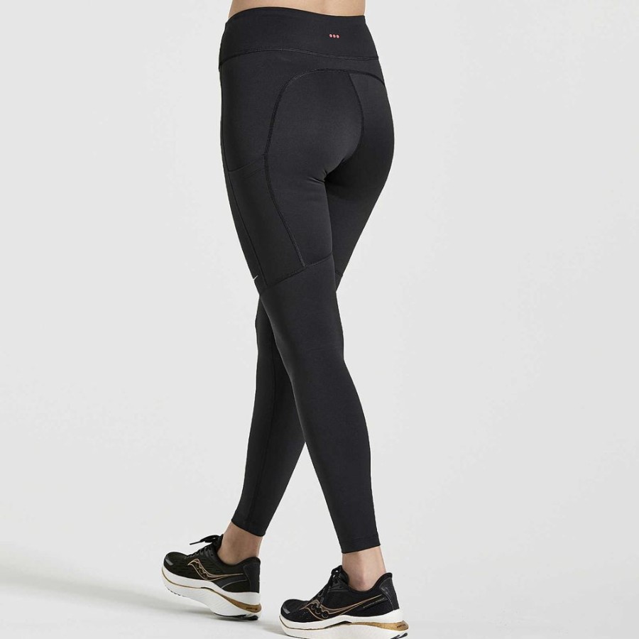 Women Saucony Bottoms | Women'S Fortify Tight Black