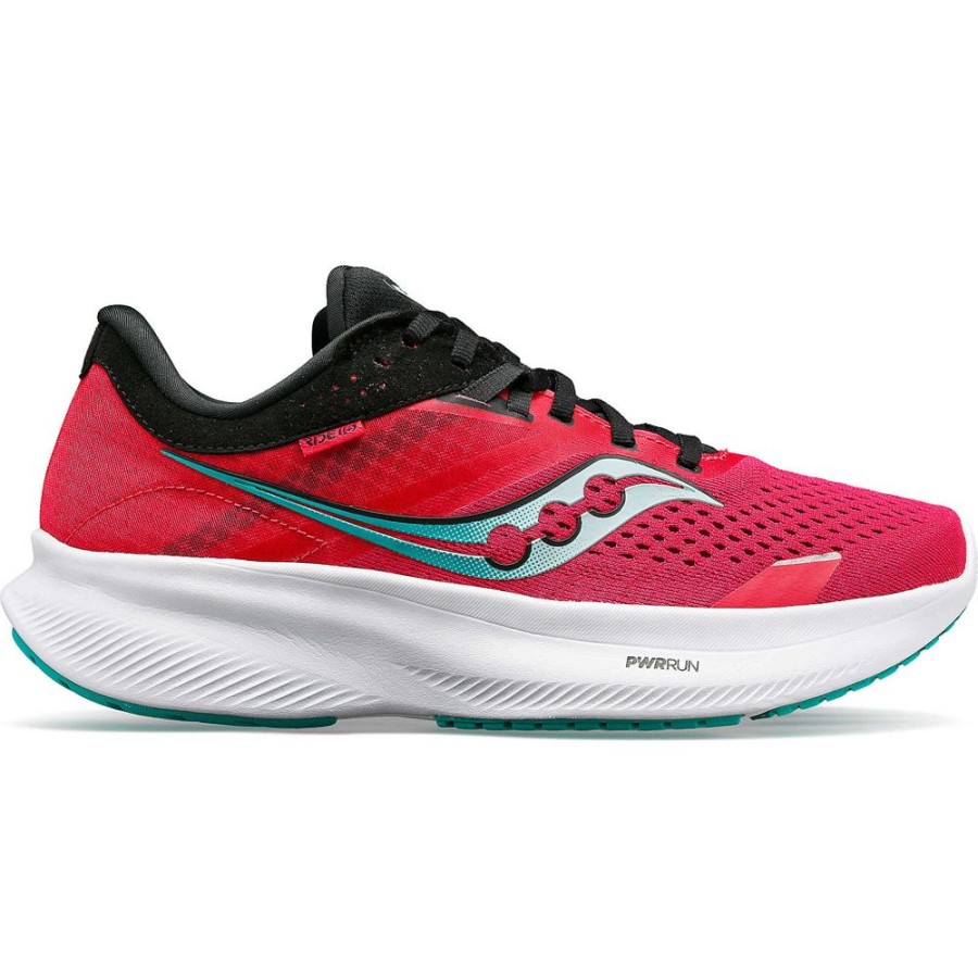 Women Saucony Running | Women'S Ride 16 Rose / Black