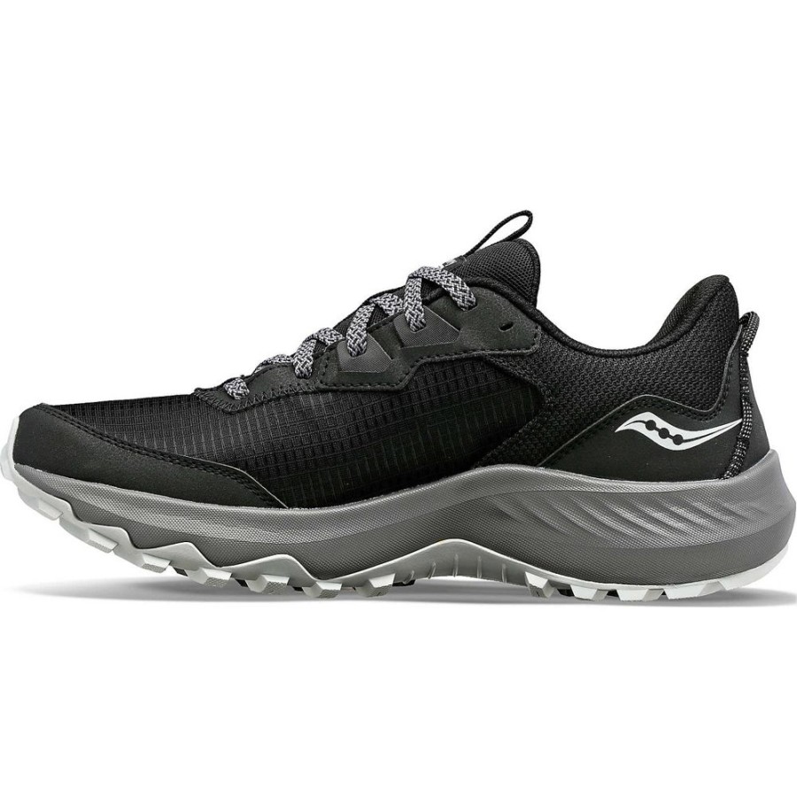 Men Saucony Running | Men'S Aura Tr Black / Gravel