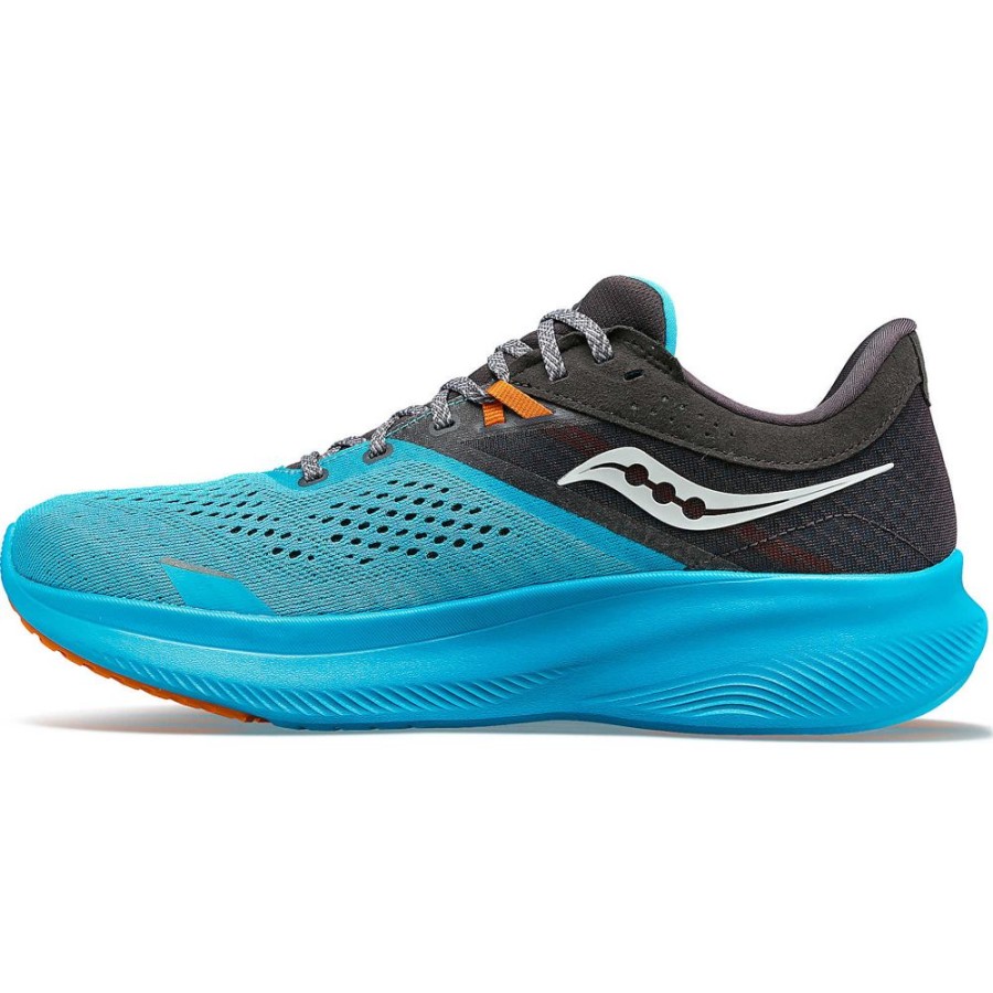 Men Saucony Running | Men'S Ride 16 Agave / Basalt