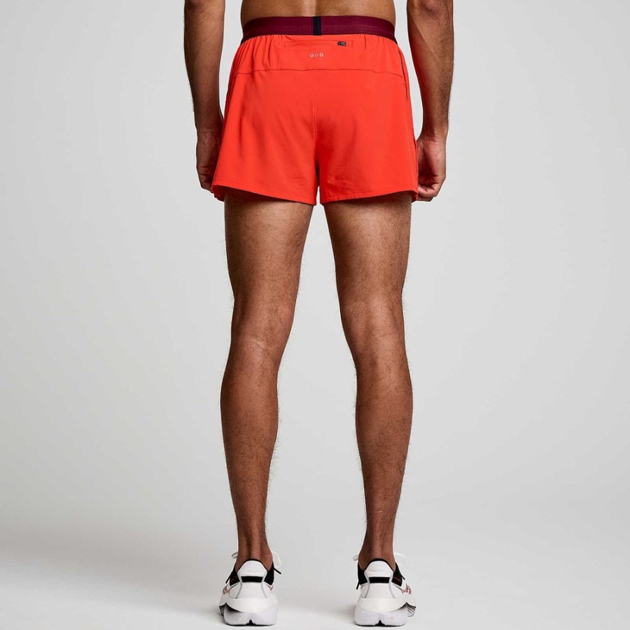 Men Saucony Bottoms | Men'S Outpace 2.5" Split Short Infrared