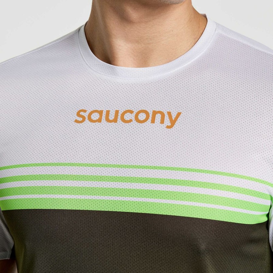 Men Saucony Tops | Men'S Elite Short Sleeve Umbra