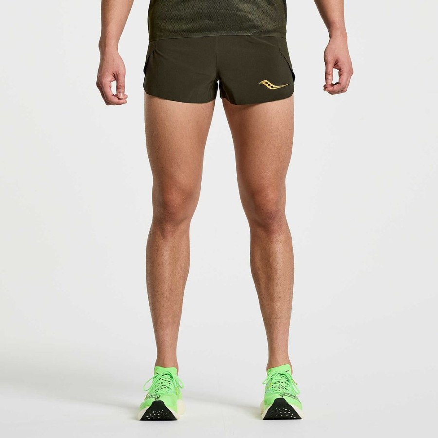 Men Saucony Bottoms | Men'S Elite Split Short Umbra