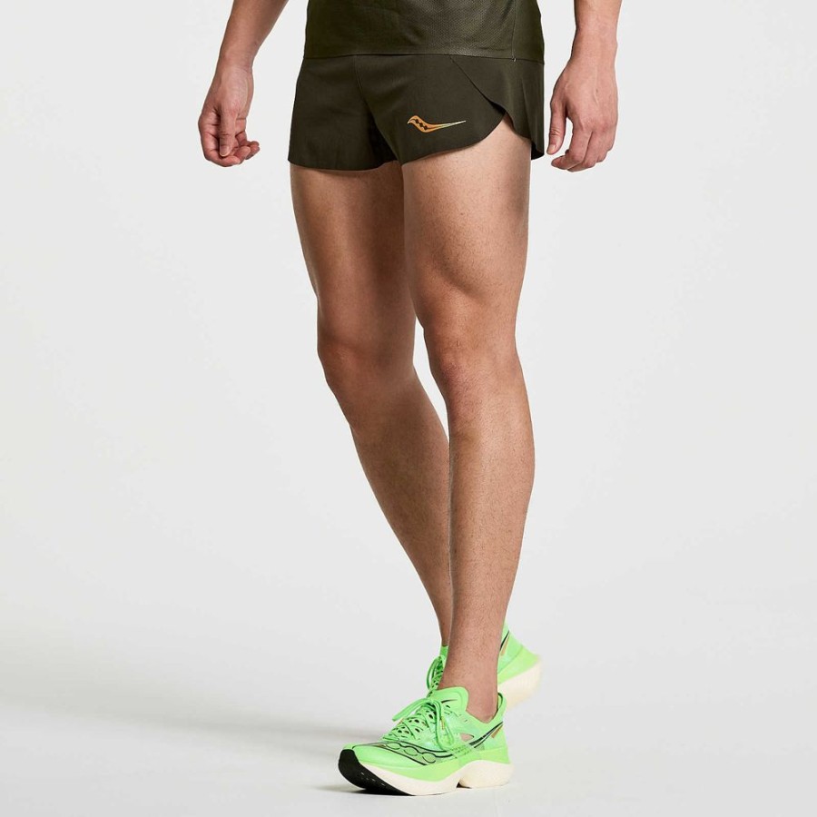 Men Saucony Bottoms | Men'S Elite Split Short Umbra