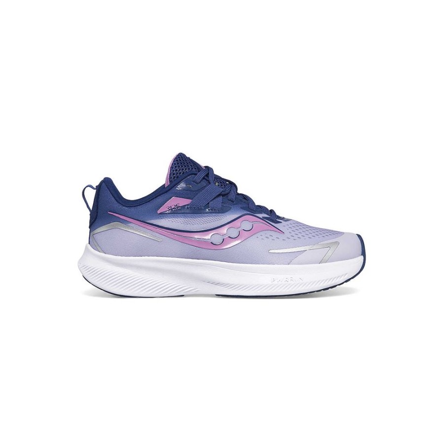 Kids Saucony Girls | Ride 15 Sneaker Mauve / Indigo