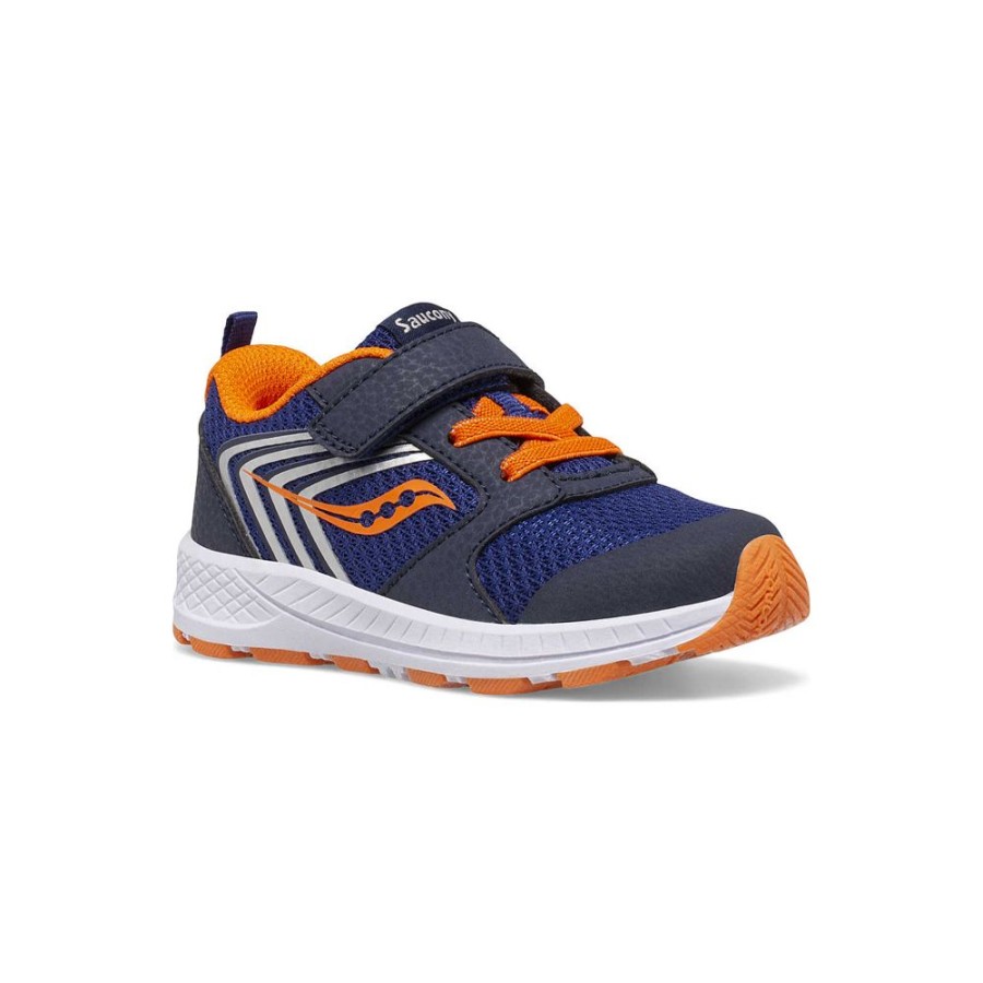 Kids Saucony Boys | Little Kid'S Wind Fst Jr. Sneaker Navy / Orange