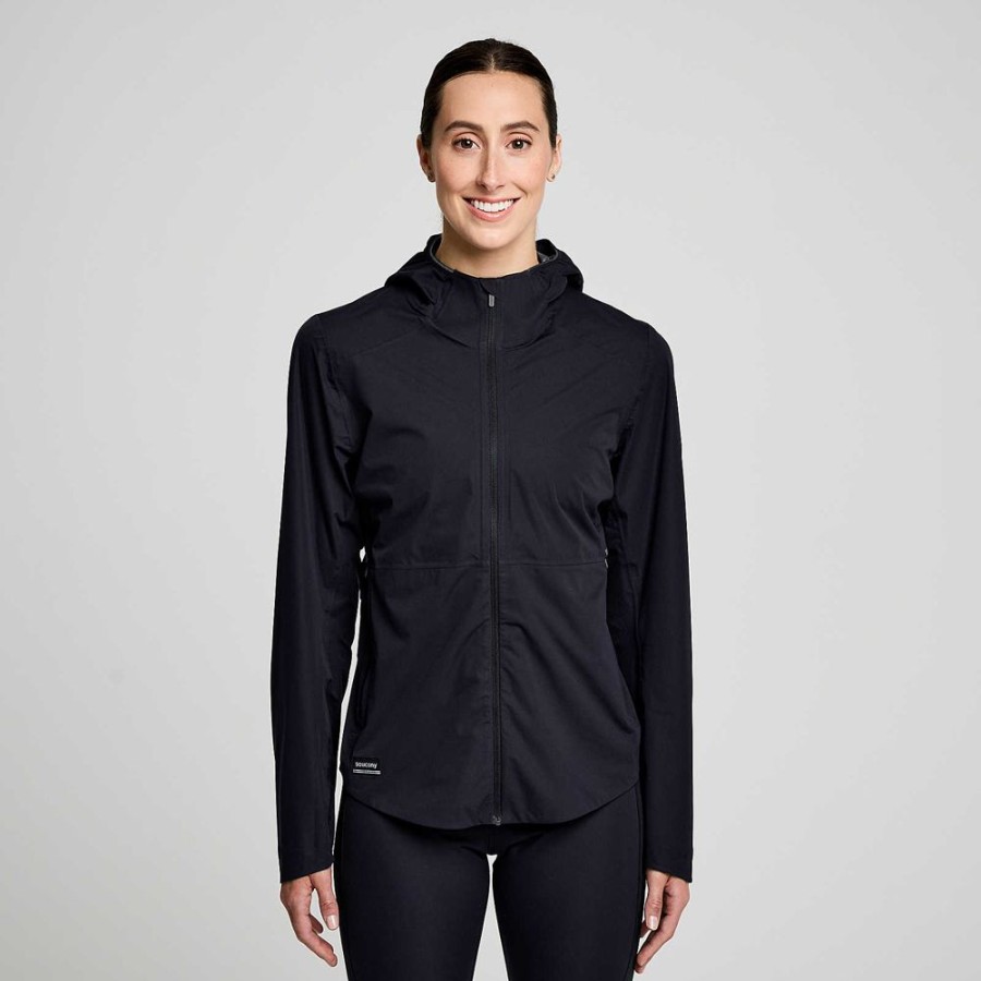 Women Saucony Jackets | Runshield Jacket Black