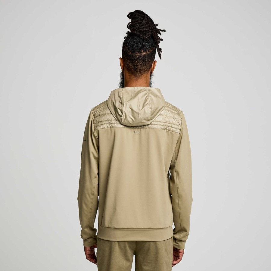 Men Saucony Jackets | Men'S Solstice Oysterpuff Hoody Coffee