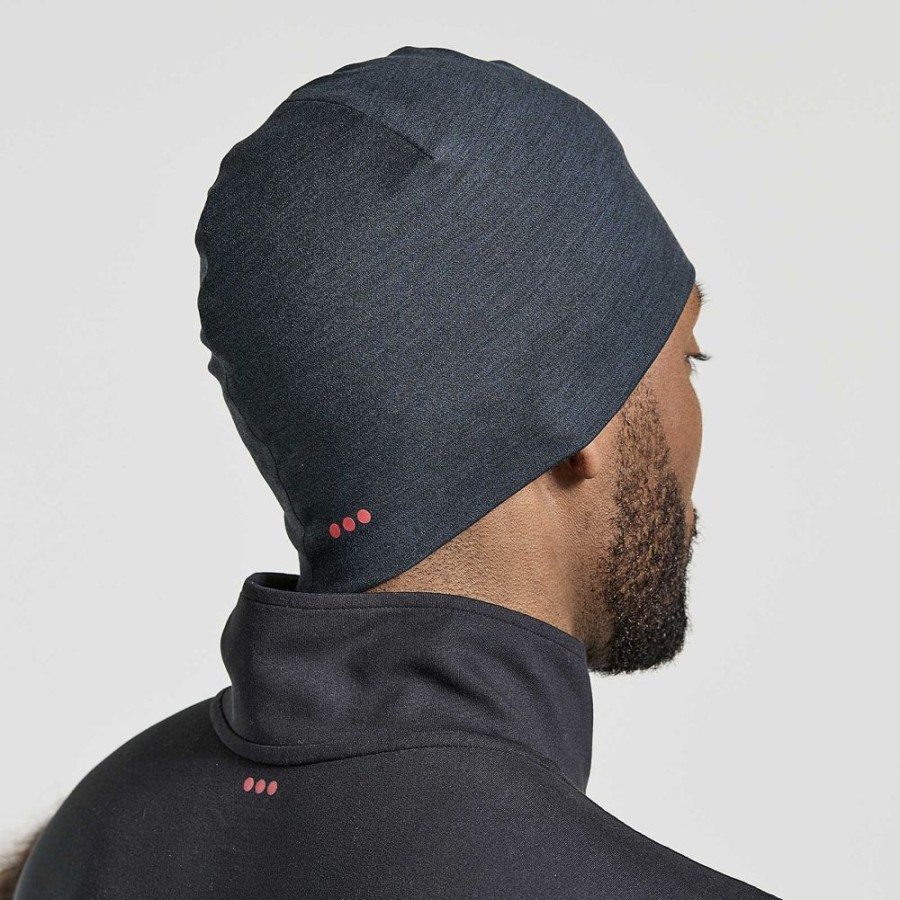 Men Saucony Accessories | Solstice Beanie Black