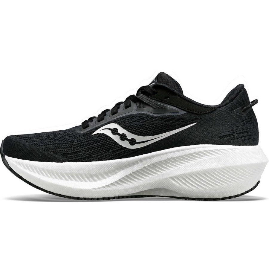 Men Saucony Wide Widths | Men'S Triumph 21 Wide Black / White