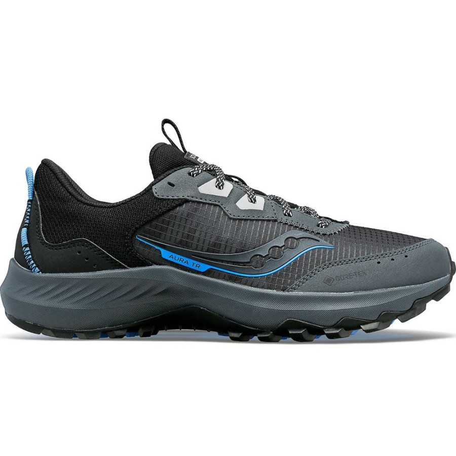 Men Saucony Running | Men'S Aura Tr Gtx Shadow / Black