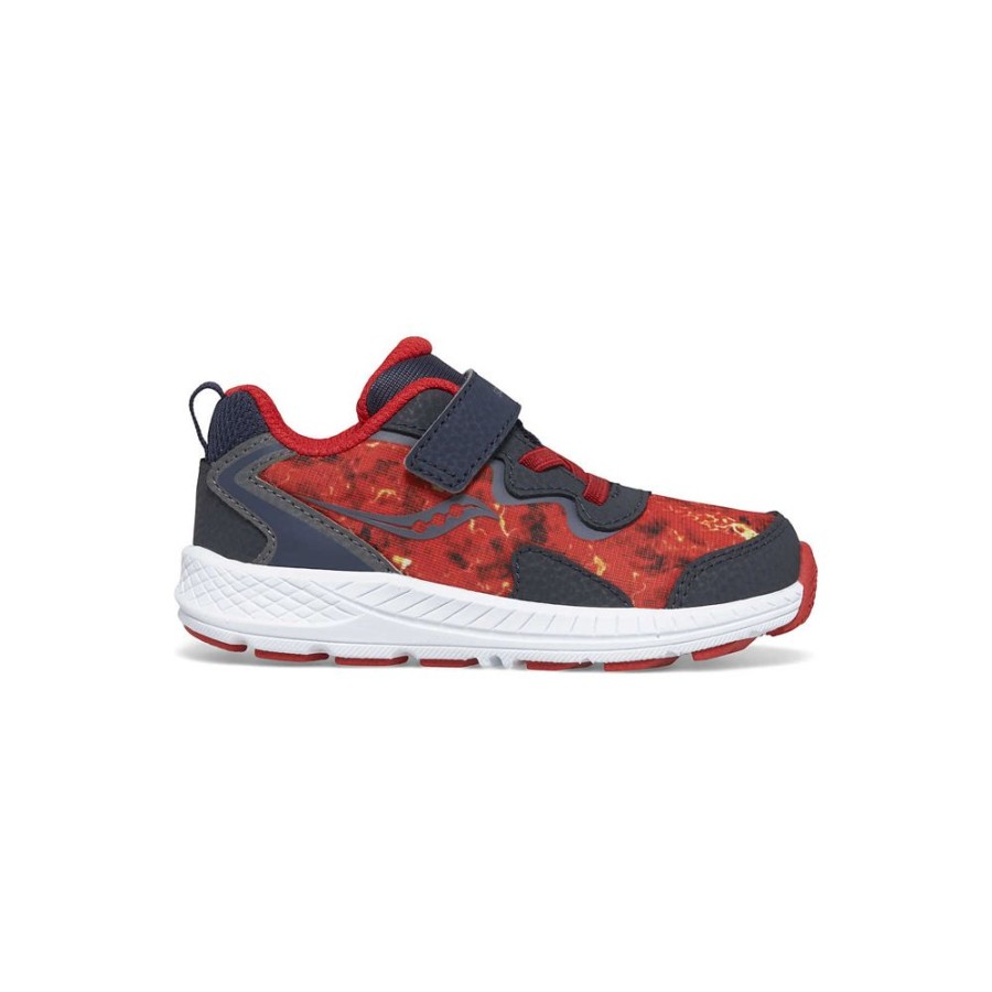 Kids Saucony Boys | Little Kid'S Flash 3.0 A/C Jr. Sneaker Navy / Lava