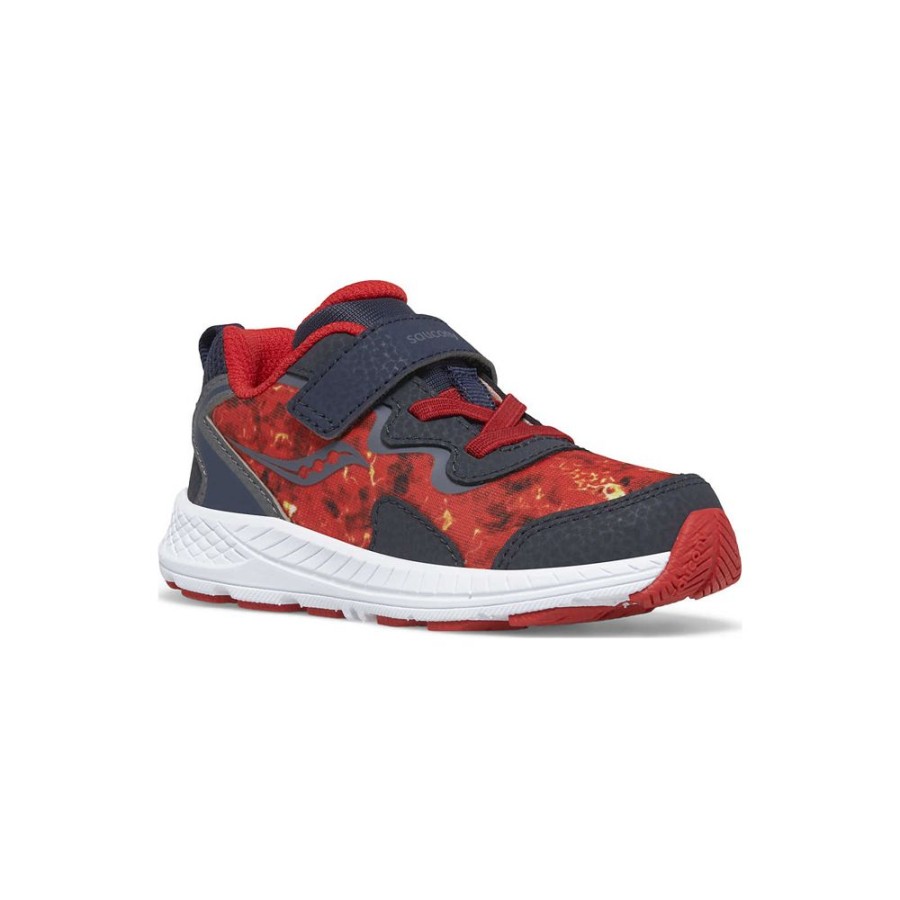 Kids Saucony Boys | Little Kid'S Flash 3.0 A/C Jr. Sneaker Navy / Lava