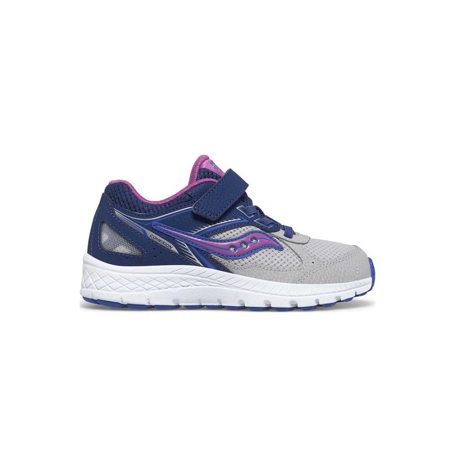 Kids Saucony Girls | Big Kid'S Cohesion 14 A/C Sneaker Navy / Grey / Grape