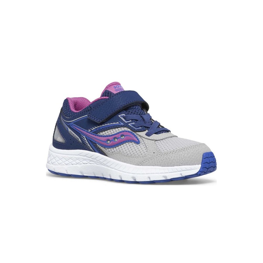 Kids Saucony Girls | Big Kid'S Cohesion 14 A/C Sneaker Navy / Grey / Grape