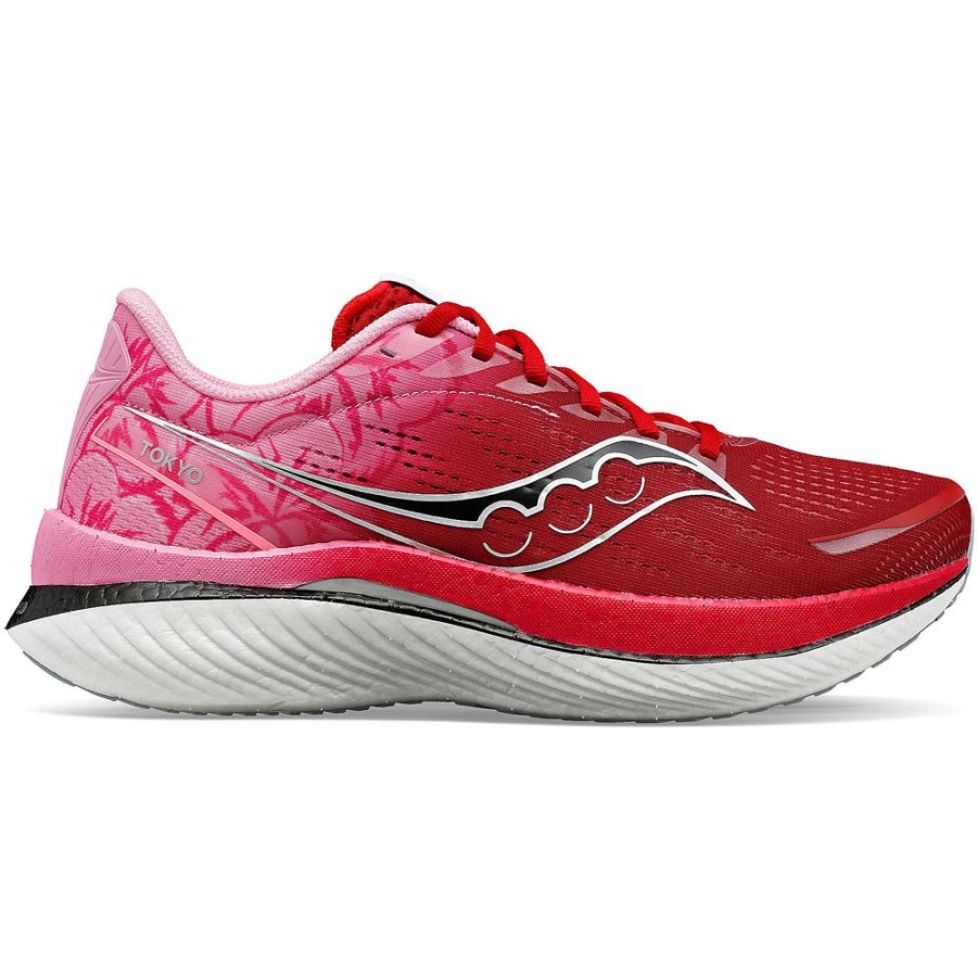 Men Saucony Running | Men'S Tokyo Endorphin Speed 3 Red / Grey