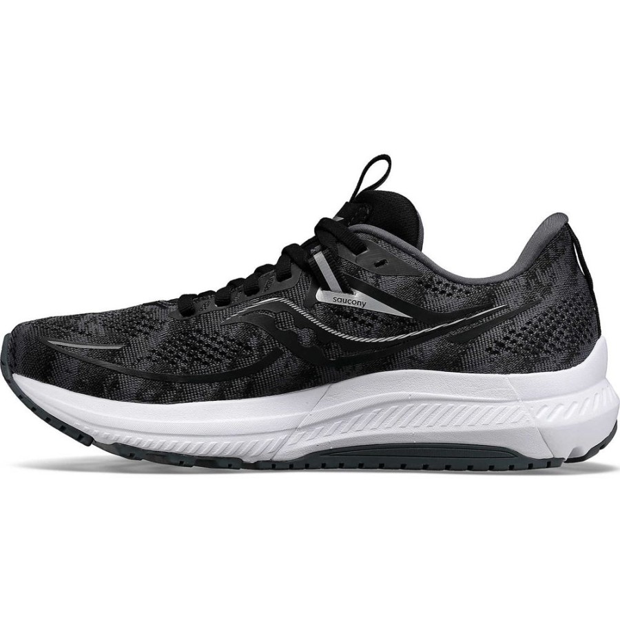 Men Saucony Running | Men'S Omni 21 Black / White