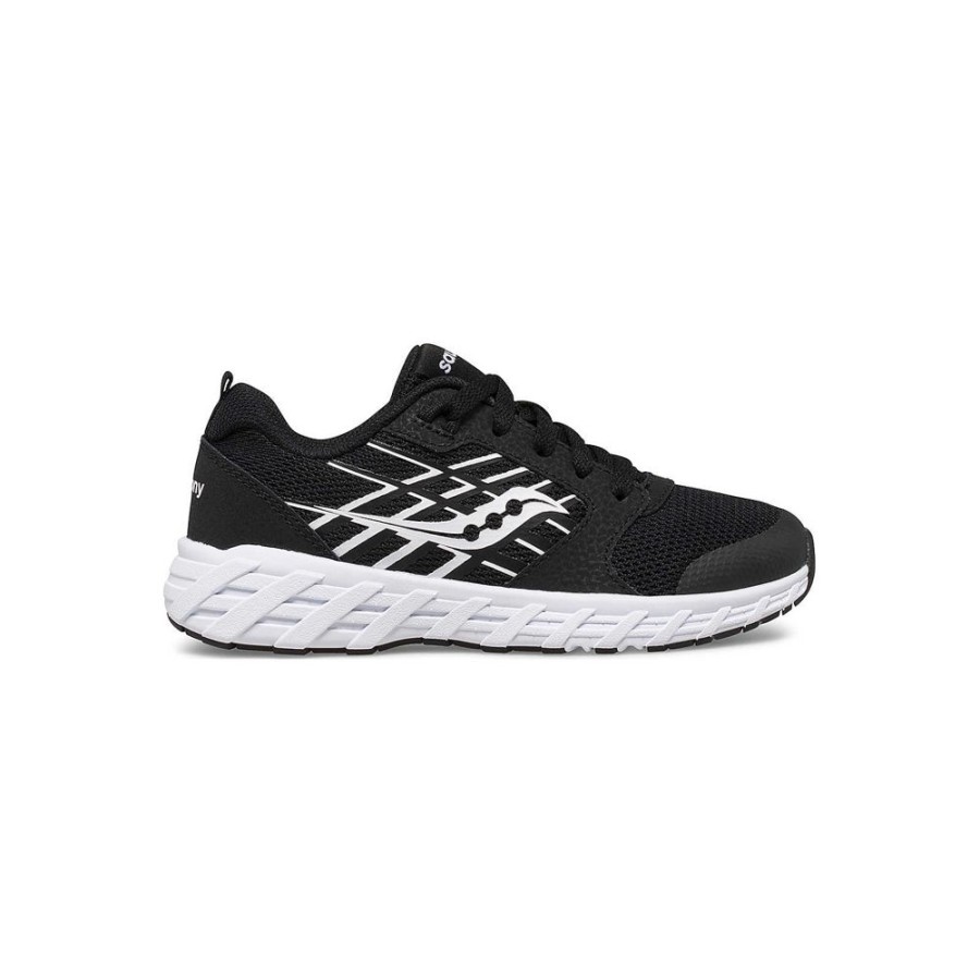 Kids Saucony Boys | Big Kid'S Wind 2.0 Lace Sneaker Black / White