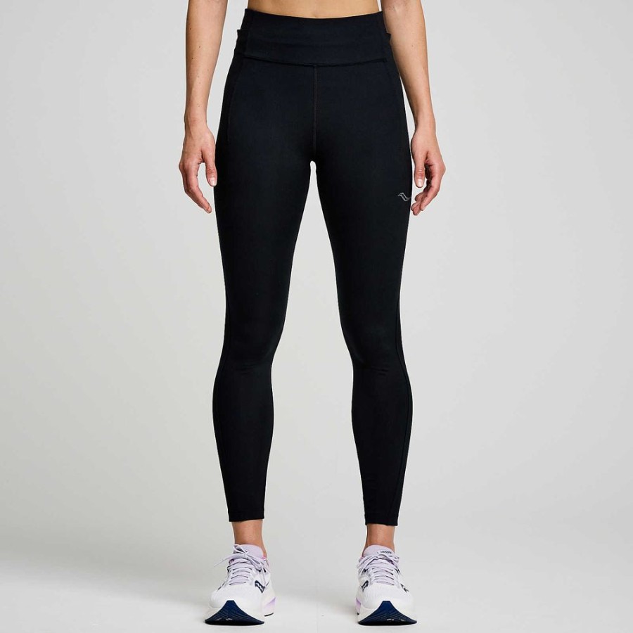 Women Saucony Bottoms | Women'S Fortify 7/8 Tight Black