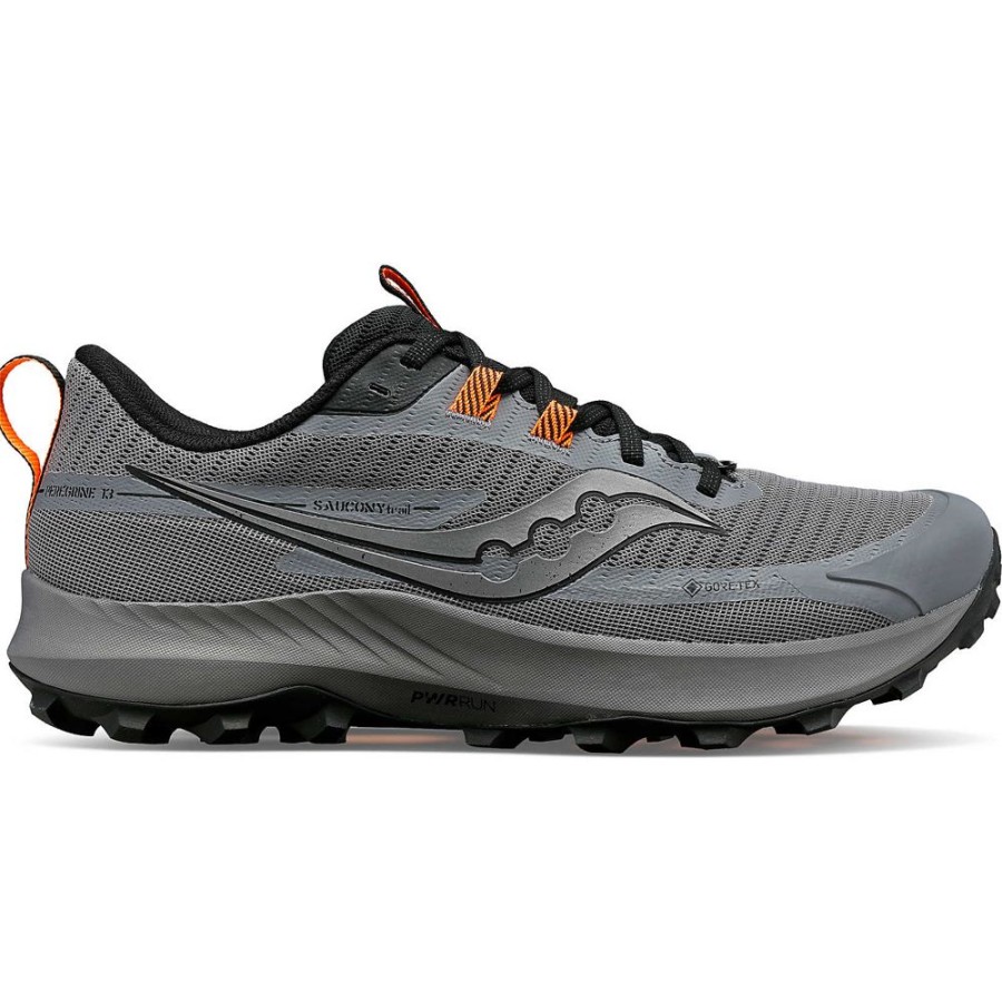 Men Saucony Trail&Hiking | Men'S Peregrine 13 Gtx Gravel / Black