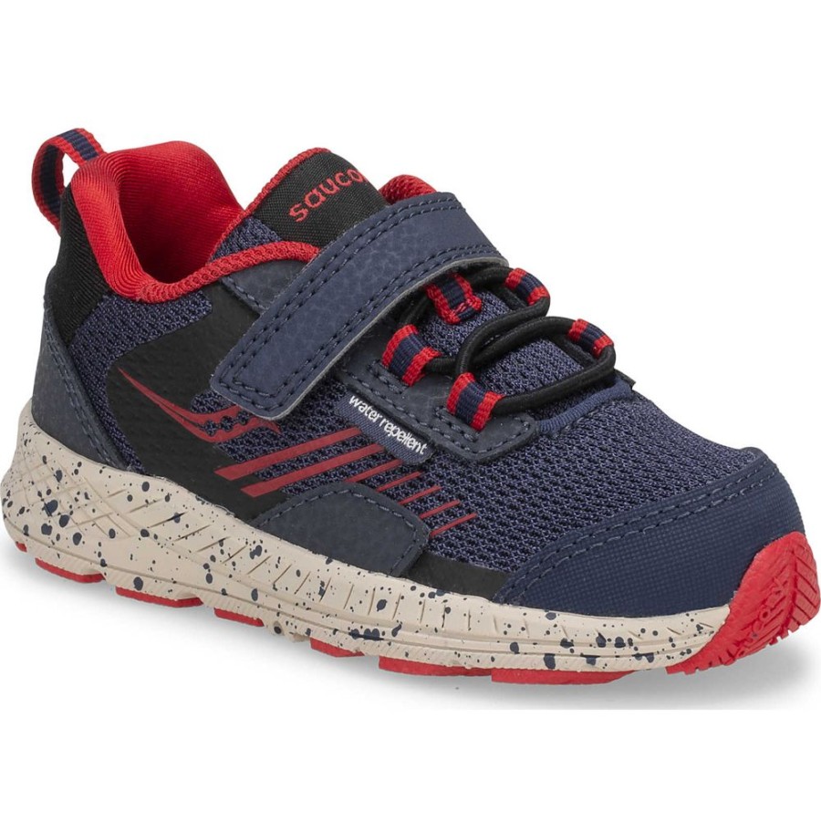 Kids Saucony Boys | Little Kid'S Wind Shield A/C Jr. Sneaker Navy / Red