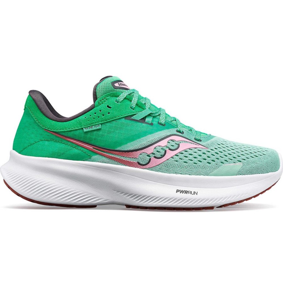 Women Saucony Running | Women'S Ride 16 Sprig / Peony