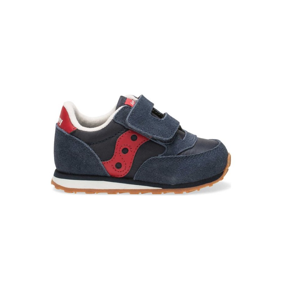 Kids Saucony Unisex | Big Kid'S Jazz Hook & Loop Sneaker Navy/Red