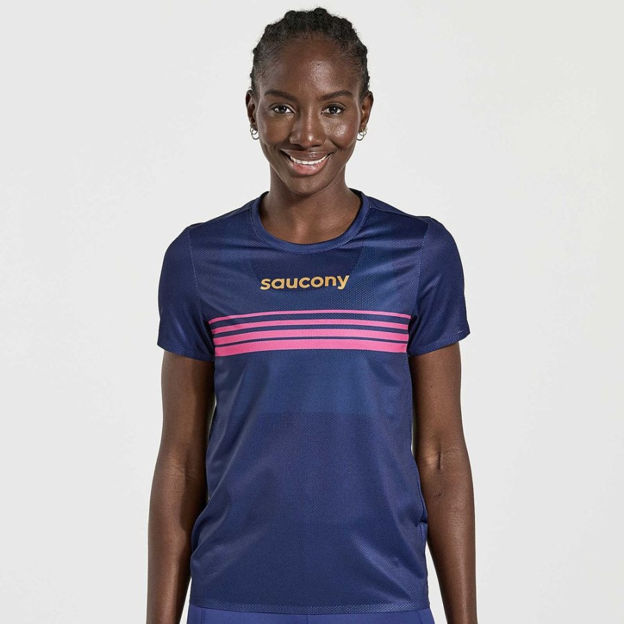 Women Saucony Tops | Women'S Elite Short Sleeve Sodalite