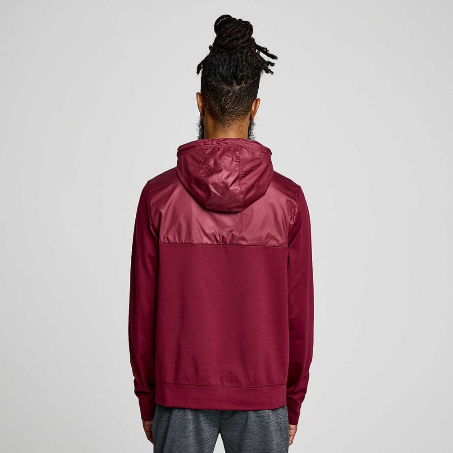 Men Saucony Jackets | Men'S Solstice Zip Hoody Sundown Heather