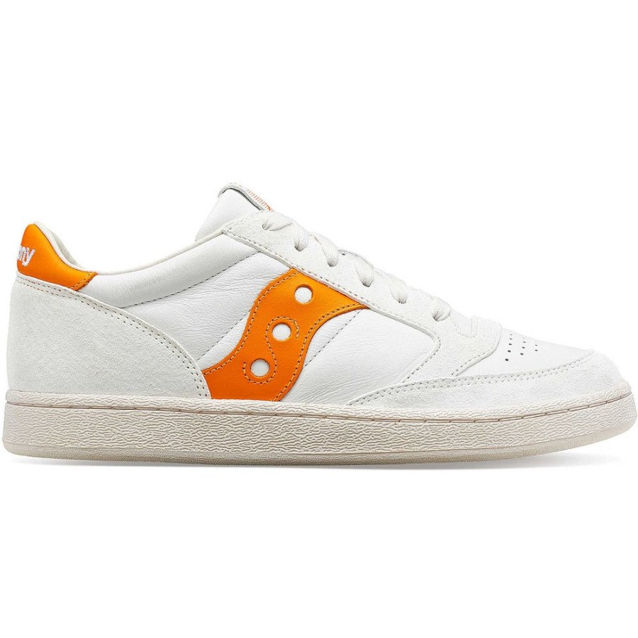 Men Saucony Lifestyle | Jazz Court Premium White / Orange