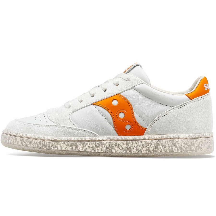 Men Saucony Lifestyle | Jazz Court Premium White / Orange