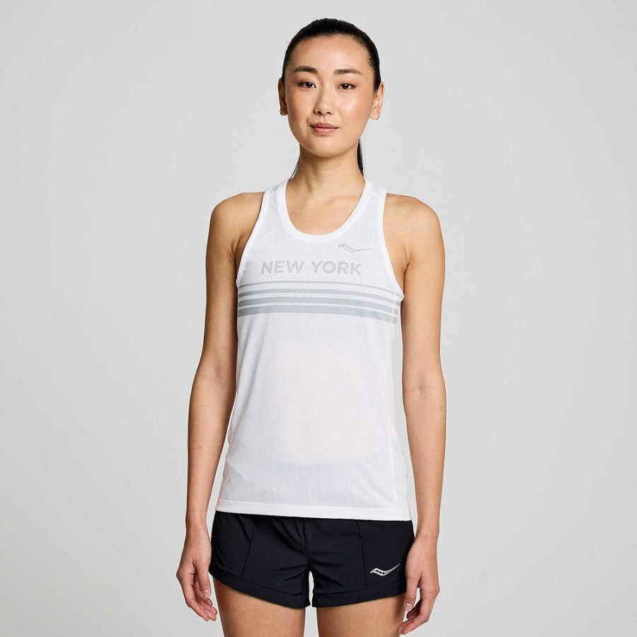 Women Saucony Tops | Women'S New York Stopwatch Singlet New York 2023