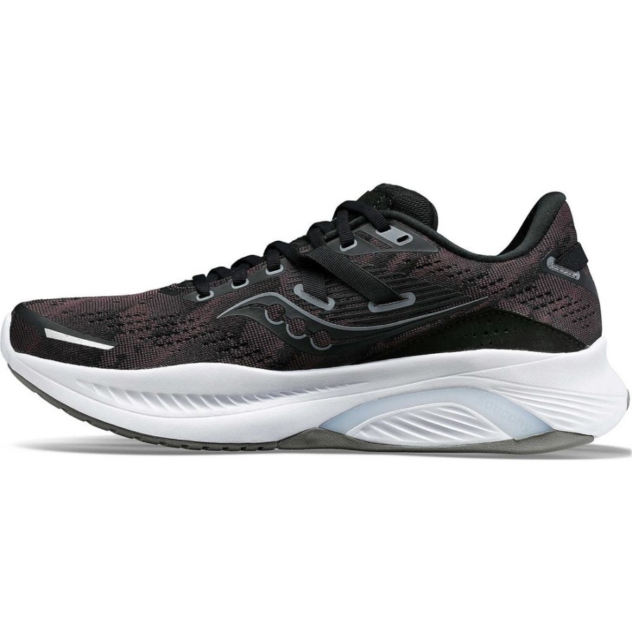 Men Saucony Running | Men'S Guide 16 Wide Black / White