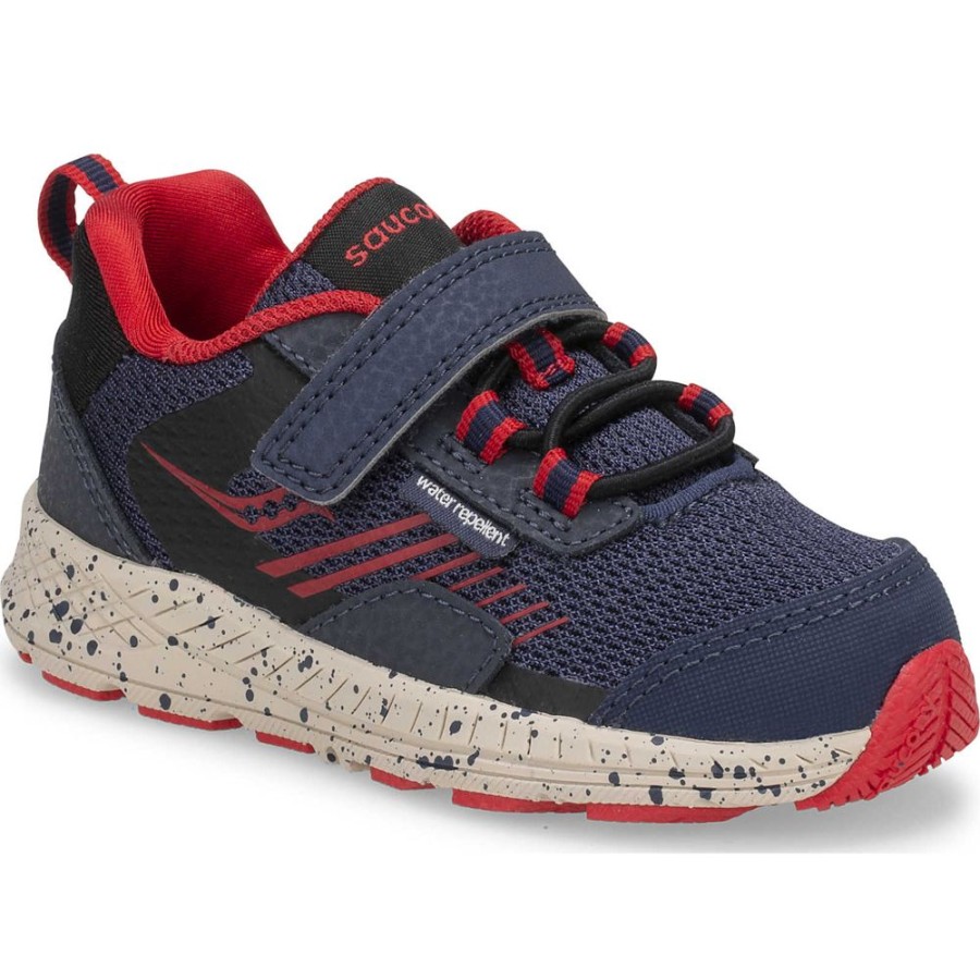 Kids Saucony Boys | Big Kid'S Wind Shield A/C Jr. Sneaker Navy / Red