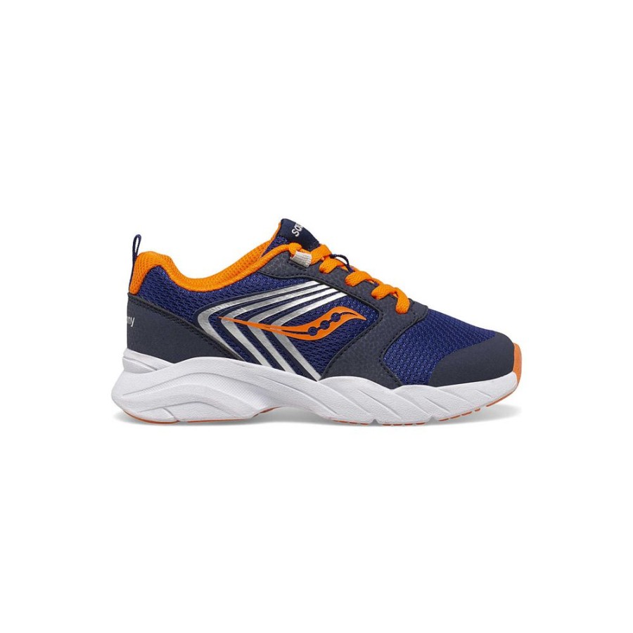 Kids Saucony Boys | Big Kid'S Wind Fst Lace Sneaker Navy / Orange