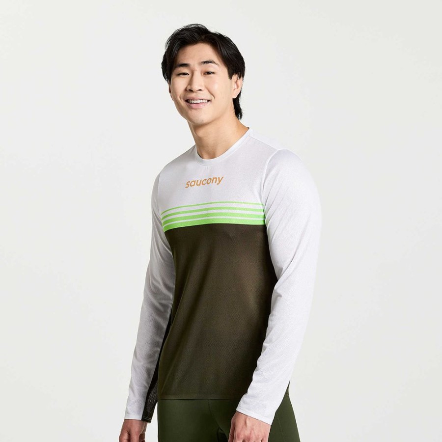 Men Saucony Tops | Men'S Elite Long Sleeve Umbra