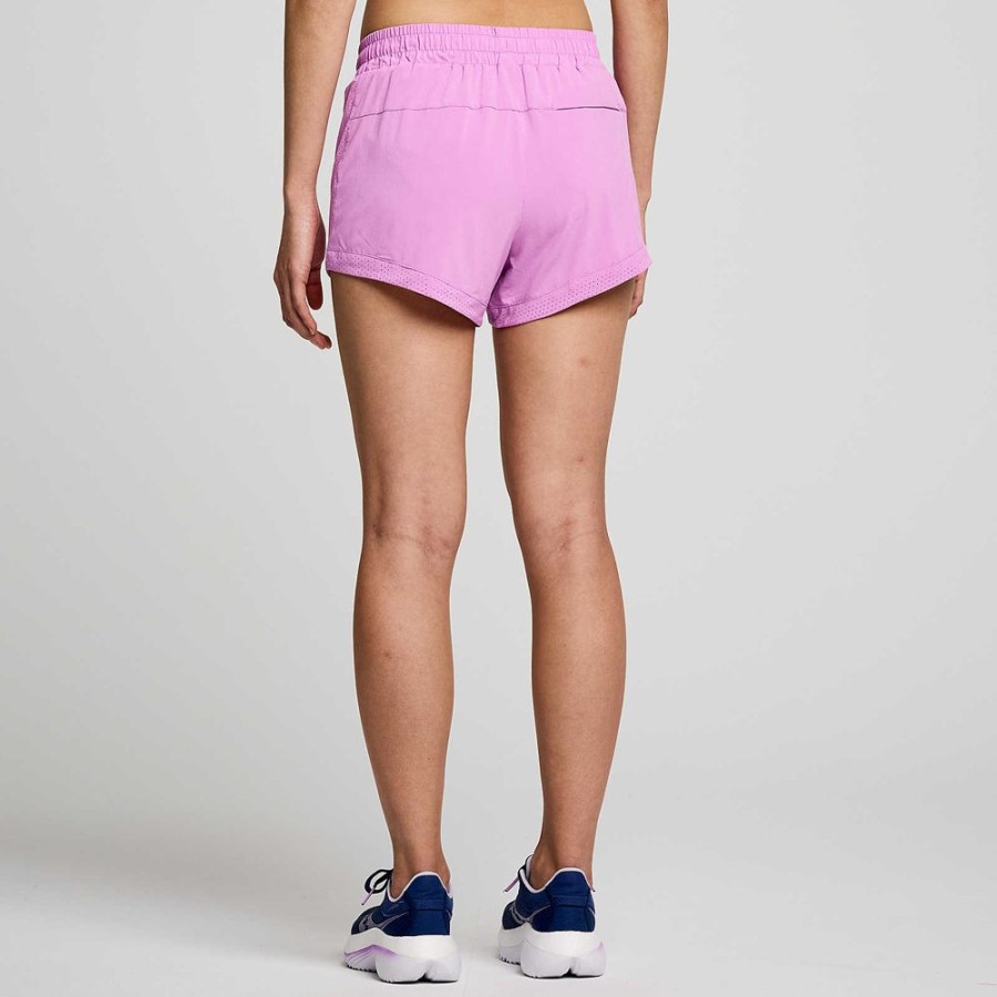 Women Saucony Bottoms | Women'S Outpace 3" Short Grape