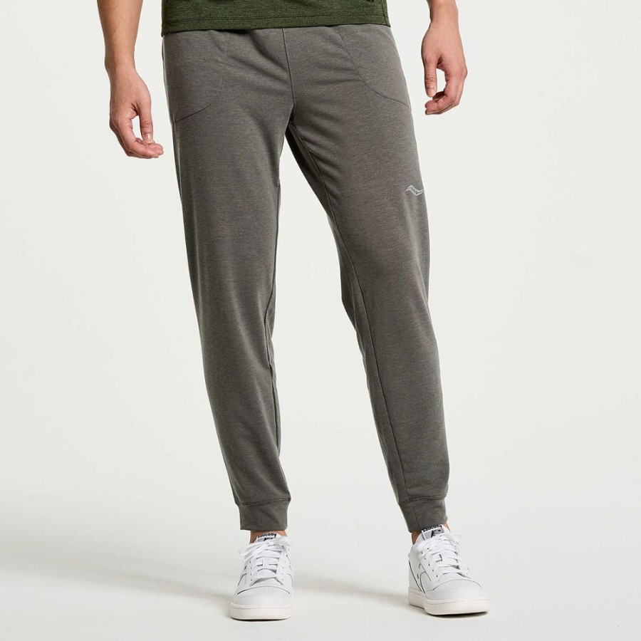 Men Saucony Bottoms | Men'S Boston Pant Climbing Ivy Heather