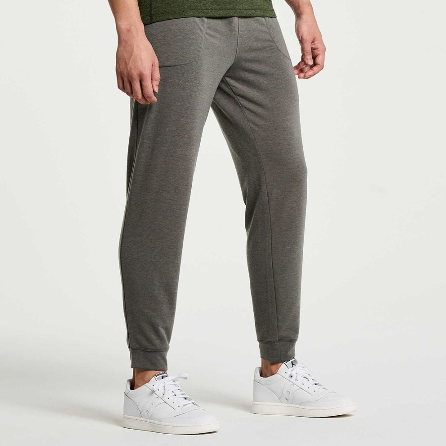 Men Saucony Bottoms | Men'S Boston Pant Climbing Ivy Heather