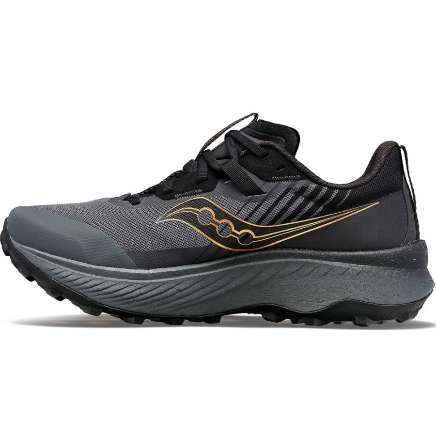 Men Saucony Running | Men'S Endorphin Edge Black / Goldstruck