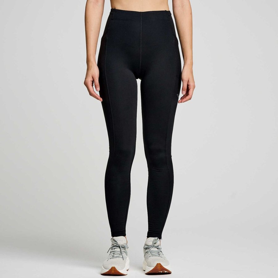 Women Saucony Bottoms | Women'S Solstice Tight Black