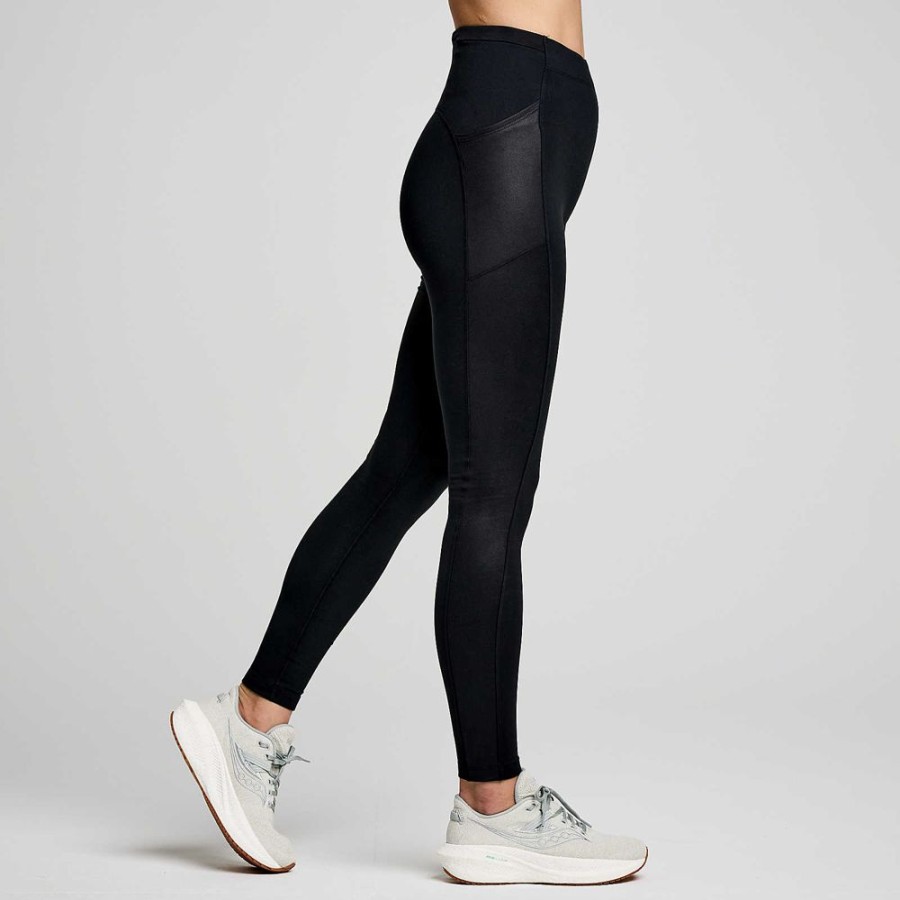 Women Saucony Bottoms | Women'S Solstice Tight Black