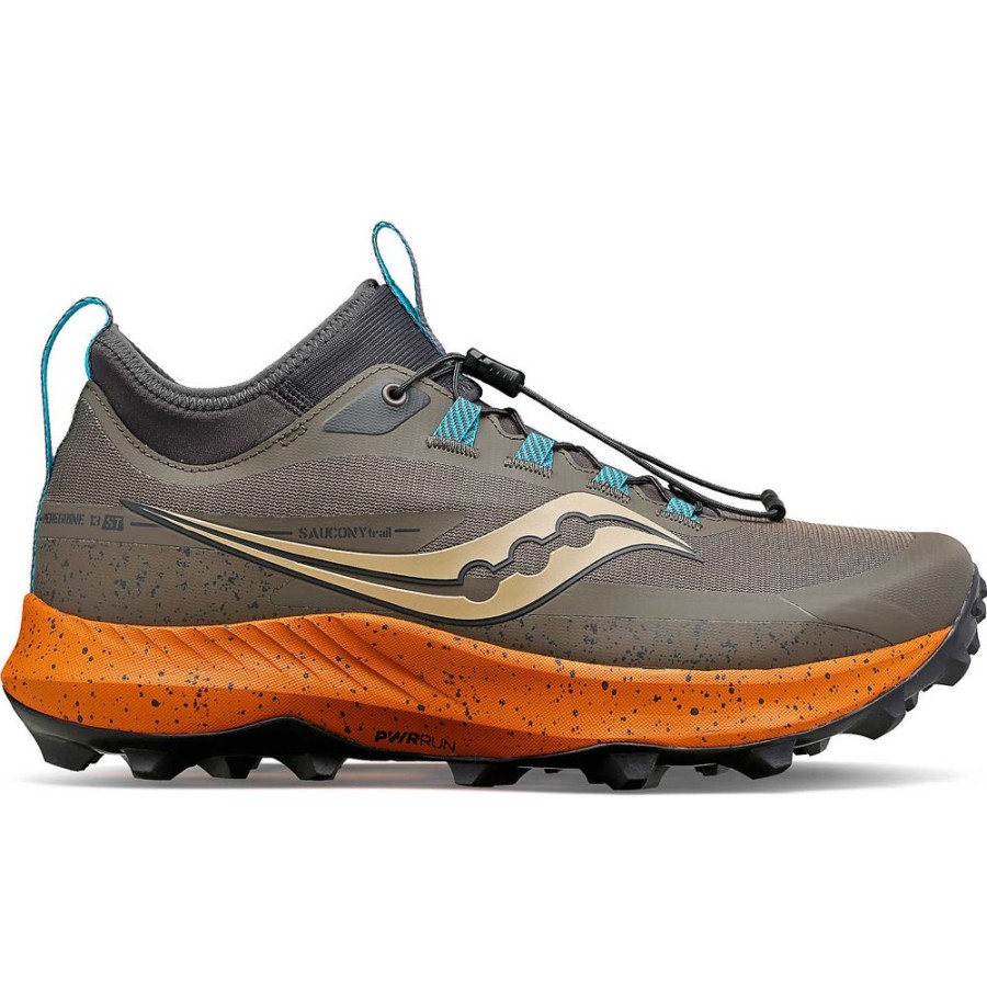 Men Saucony Trail&Hiking | Men'S Peregrine 13 St Umber / Basalt