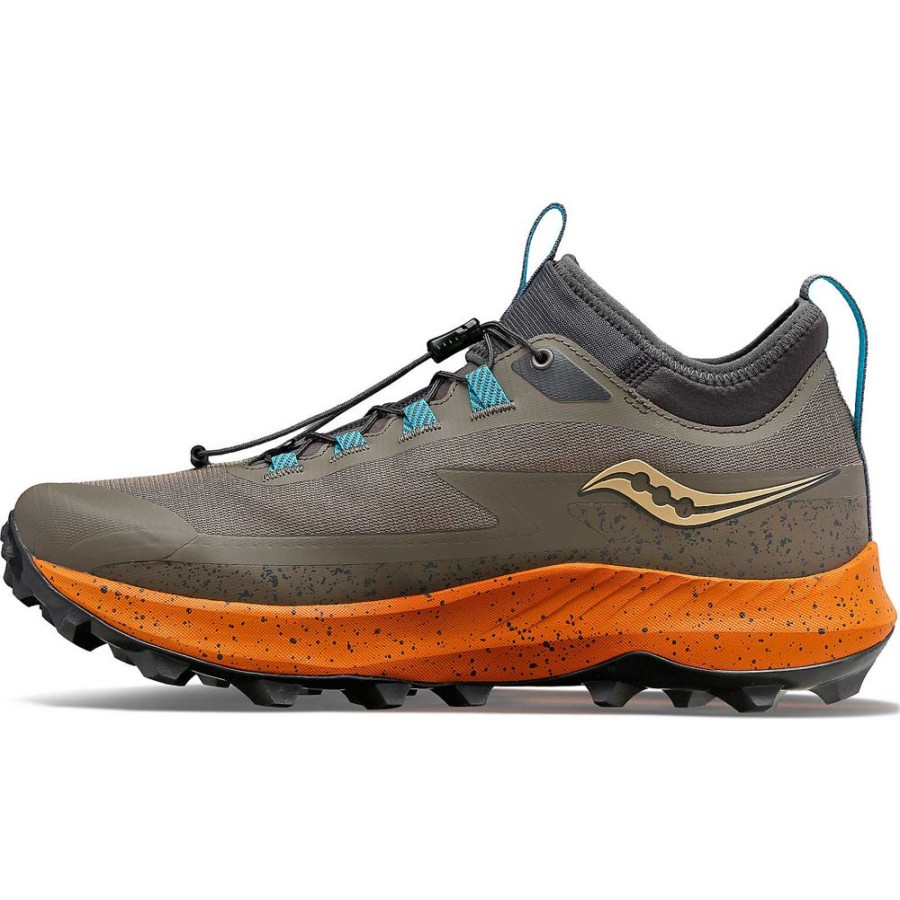 Men Saucony Trail&Hiking | Men'S Peregrine 13 St Umber / Basalt