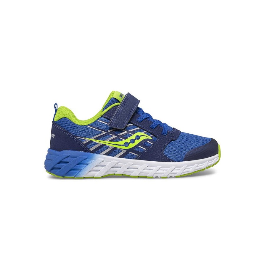 Kids Saucony Boys | Big Kid'S Wind 2.0 A/C Sneaker Blue / Green