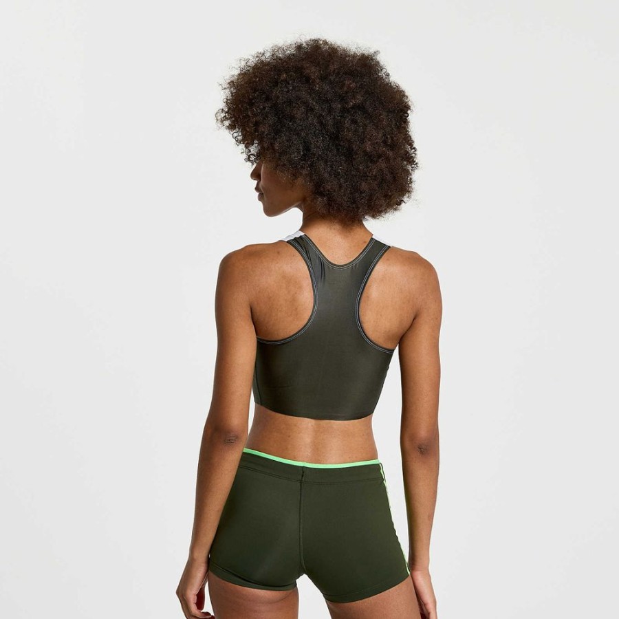 Women Saucony Tops | Women'S Elite Crop Top Umbra